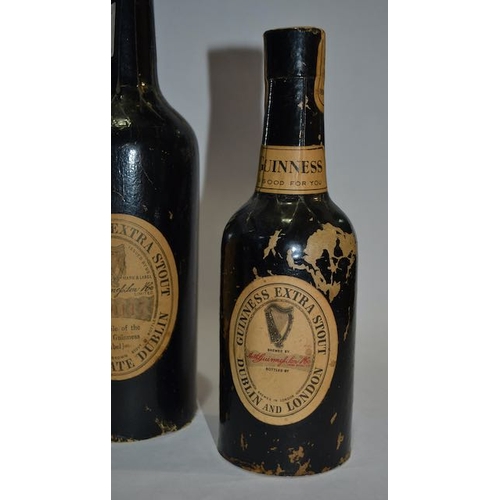 203 - Trio of Vintage Cardboard Guinness Bottles with Removable Base