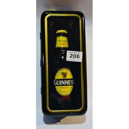 206 - Limited Edition Guinness Original Commemorative Label Stout Bottle & Cufflink Presentation in Tin