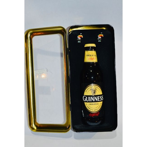 206 - Limited Edition Guinness Original Commemorative Label Stout Bottle & Cufflink Presentation in Tin