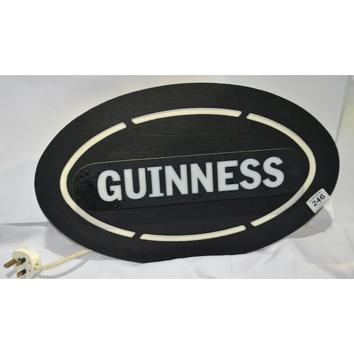 246 - Oval Guinness Light - 20x13