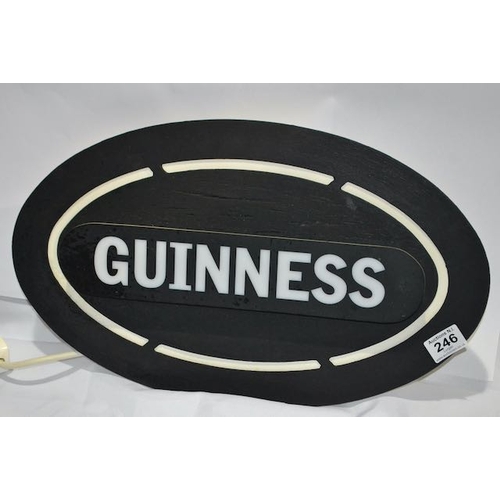 246 - Oval Guinness Light - 20x13