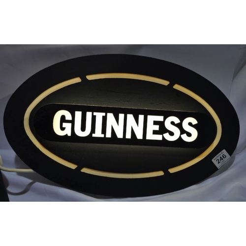 246 - Oval Guinness Light - 20x13