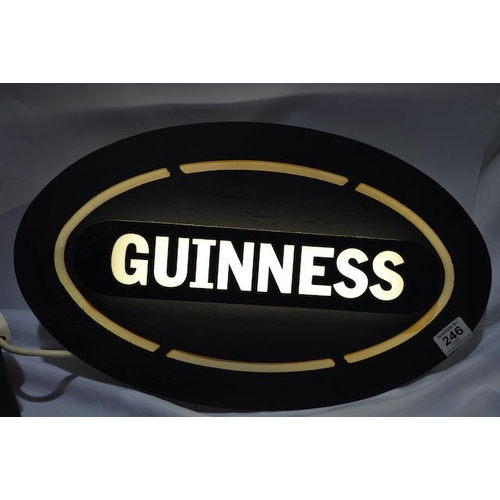 246 - Oval Guinness Light - 20x13