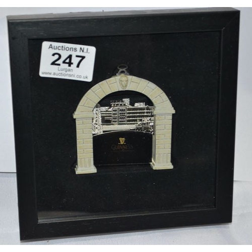 247 - 4x Box Framed Guiness Crests