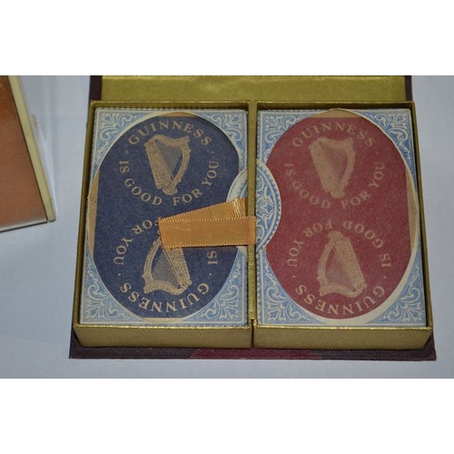 249 - Vintage Guinness Perpetual Desk Calendar + 2 Packs of Guinness Playing Cards in Original Box