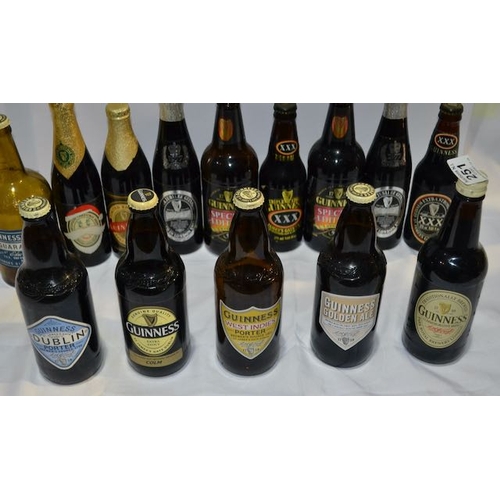 251 - Collection of 14 Different Guinness Bottles Incl Special Brew, Enniscorthy, Golden Ale