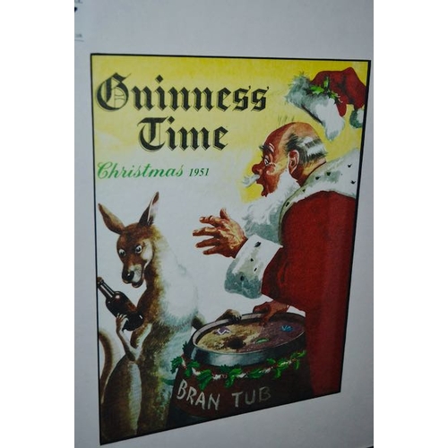 257 - Framed Guinness Time Christmas 1951 Print - 16.5