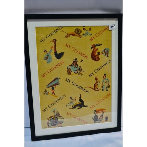 260 - My Goodness My Guinness Gilroy Zookeeper & Animals Smith & Ritchie Framed Wrapping Paper c1954 - 19