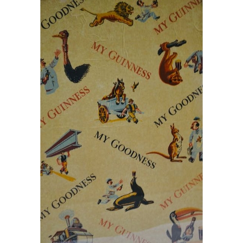 260 - My Goodness My Guinness Gilroy Zookeeper & Animals Smith & Ritchie Framed Wrapping Paper c1954 - 19