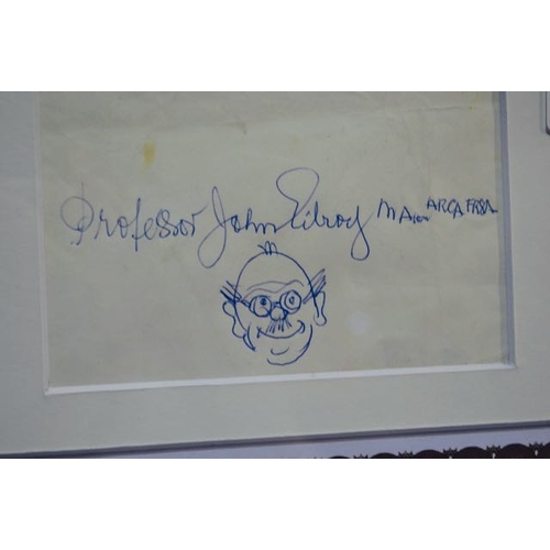 268 - Original Charicature Self Portrait With Signature On 4 x 5.5 Envelope By Professor John Gilroy -12