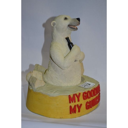 213 - Large Guinness Gilroy Reproduction Heavy Polar Bear - Appx 9x7