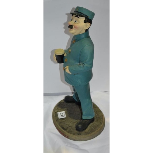 214 - Guinness Official Merchandise Gilroy Reproduction Heavy Zoo Keeper Statue - Appx 16x9