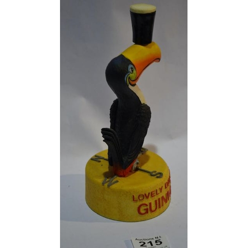 215 - Guinness Official Merchandise Gilroy Reproduction Toucan with Pint Statue - Appx 8x6