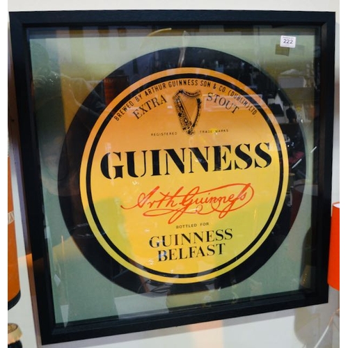 222 - Large Box Framed Guinness Belfast Advertising - Appx 30