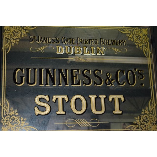 223 - St James Gate Porter Brewery Dublin Guinness & Co's Stout Mirror - Appx 28x22