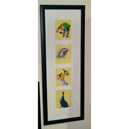 226 - Trio of Guinness Gilroy Zoo Keeper & Menagerie of Animals Prints