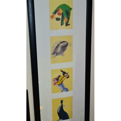 226 - Trio of Guinness Gilroy Zoo Keeper & Menagerie of Animals Prints