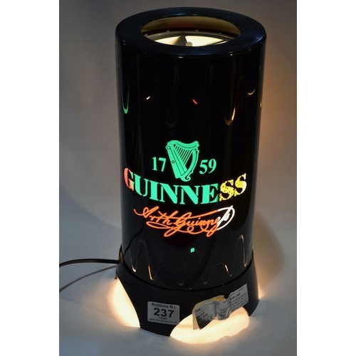 237 - Guinness Revolving Colour Lamp with Bouncing Colour Dots -  13x6