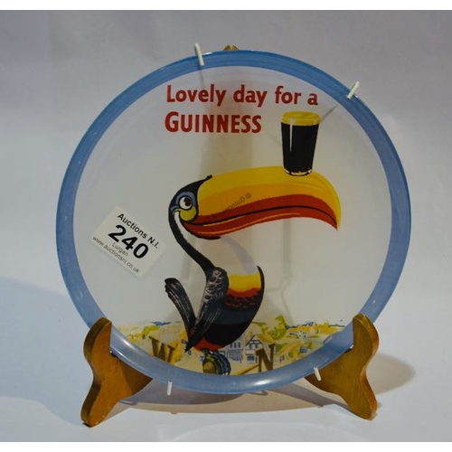 240 - Guinness & Co Gilroy Scene Glass Plate Set of 4