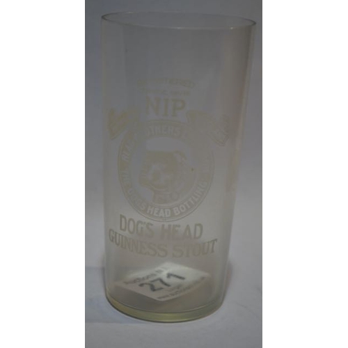 271 - Dogs Head Guinness Stout Nip Glass