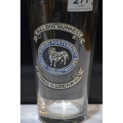 277 - Bulldog Half Pint Glass c1920s