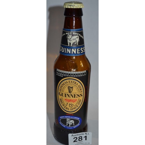 281 - Guinness Dogs Head Bottle + Guinness Bull Dog Bottlers Bottle