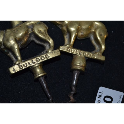 290 - Brass Guinness Bulldog Bottle Opener x2