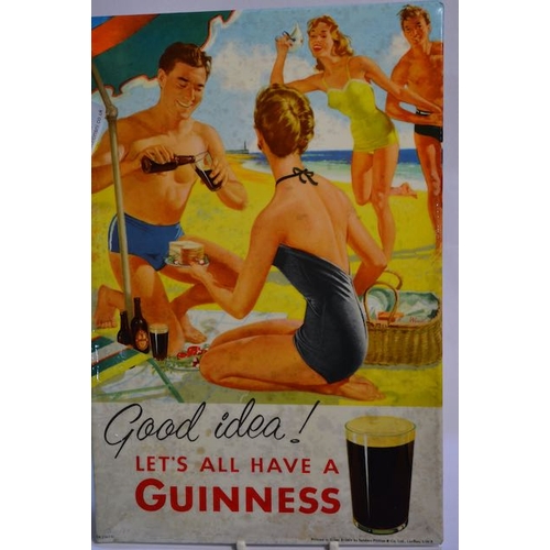 296 - Good Idea Let's All Have a Guinness Show Card by Sanders Philips & Co - 12x8