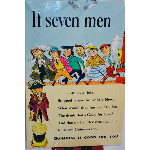 297 - 'If Seven Men' Guinness Showcard by John Waddington Ltd - 12x8