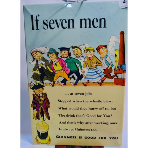 297 - 'If Seven Men' Guinness Showcard by John Waddington Ltd - 12x8