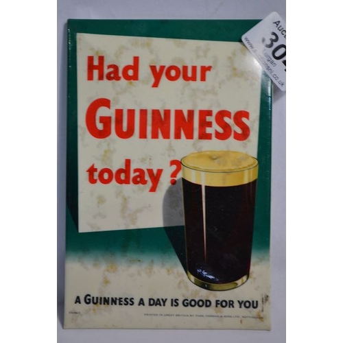 304 - Had Your Guinness Today? A Guinness a Day is Good for You Showcard by Thos Forman & Sons - 4.5x7