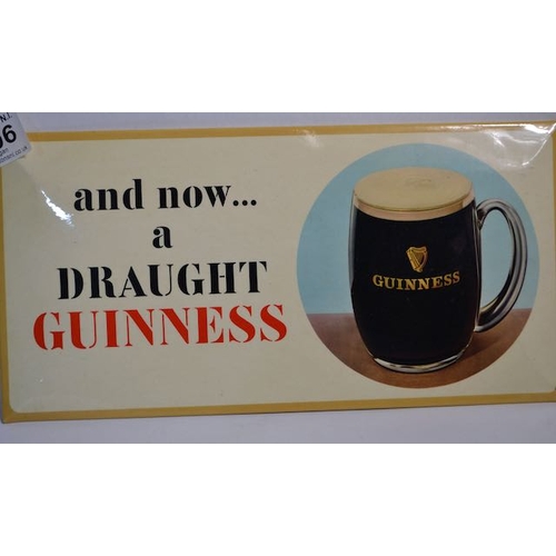 306 - and now a Draught Guinness Showcard by Sanders Philips & Co - 12x6