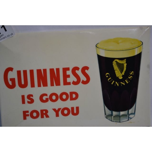 311 - Guinness is Good For You Showcard by Sanders Philips & Co - 8x5.5