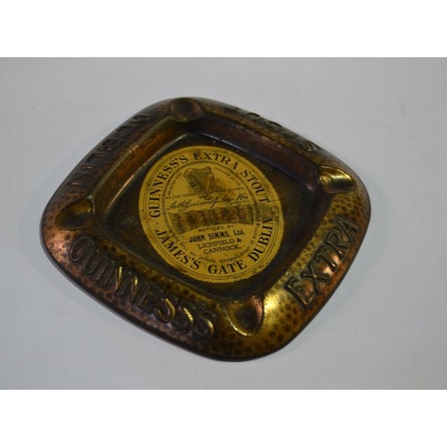 350 - Pressed Metal John Simms Guinness Extra Stout Ashtray