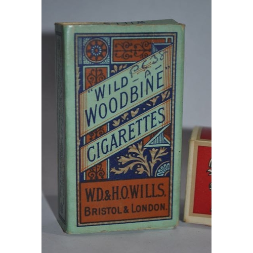 364 - War Horse Tobacco Box + Wild Woodbine Cigarettes Box + 2 Matchboxes