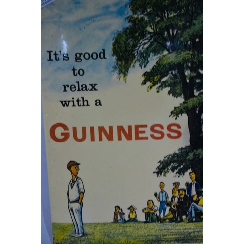 380 - It's Good to Relax with a Guinness Showcard by W S Cowell -  8x12