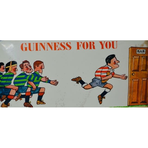 385 - Guinness for You Rugby Players to the Bar Showcard by Stembridge Thompson - 12x6