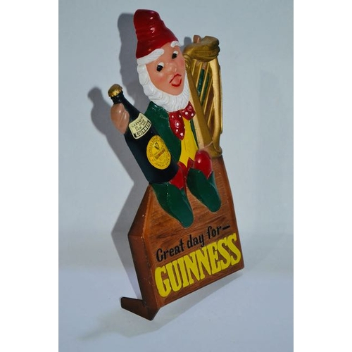 389 - Great Day for Guinness Australian Leprachaun Sitting on Box of Guinness Display c1965 - 5x9