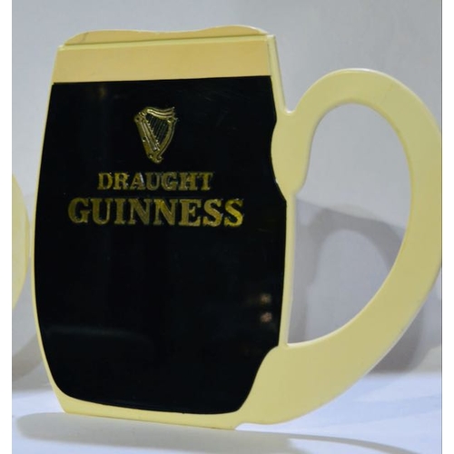 401 - Pair of Draught Guinness Perspex Pints - Graduated Sizes 8.5x8