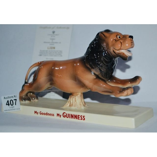 407 - Coalport & Millenium Collectables Present Lion Ltd Ed No 510/1200 with Cert