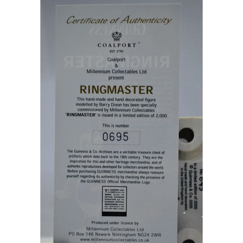 409 - Coalport & Millenium Collectables Present Ringmaster Ltd Ed No 695/2000 with Cert