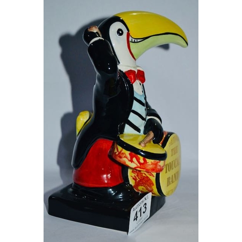 413 - Carlton Ware The Toucan Band Drummer (with Gold 1/10 Hand Painted to Base) - Appx 7