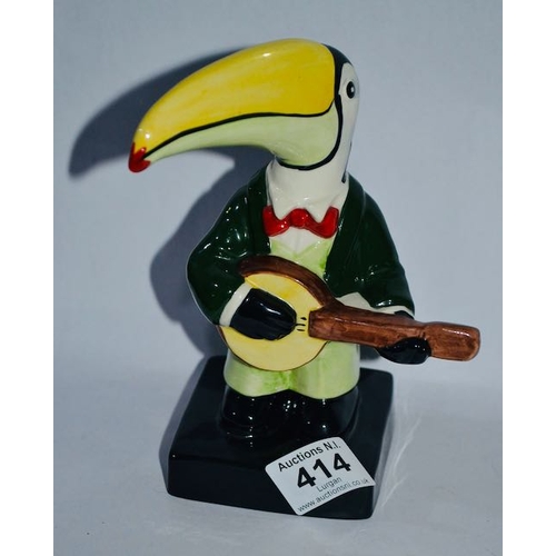 414 - Carlton Ware Toucan Band Banjo Player - Appx 7