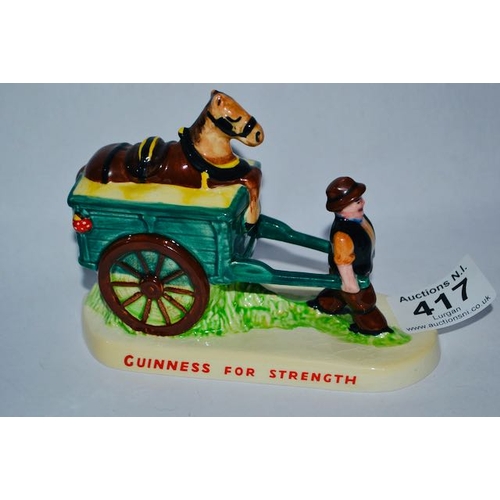 417 - Carlton Ware The Drayman c1957 - Guinness for Strength to Both Sides of Base with Red & White Neck S... 