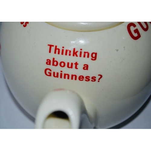 421 - Carlton Ware Guinness Teapot Decorated with Guinness Quotes & Image of the Drayman