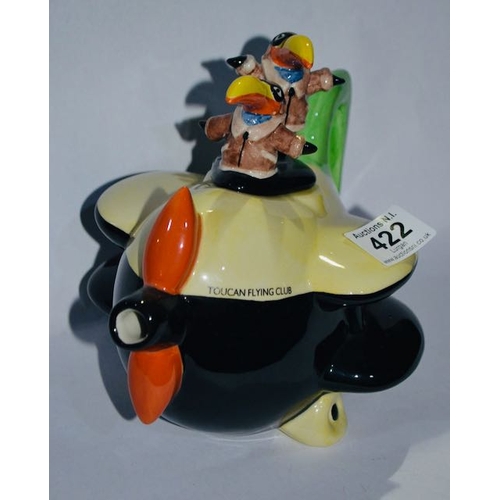 422 - Rare Carlton Ware Toucan Flying Club Teapot Ltd Ed No 64/250