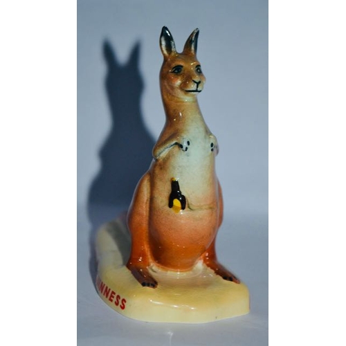 425 - Carlton Ware The Kangaroo c1957 Carrying Guinness Bottle in Pouch