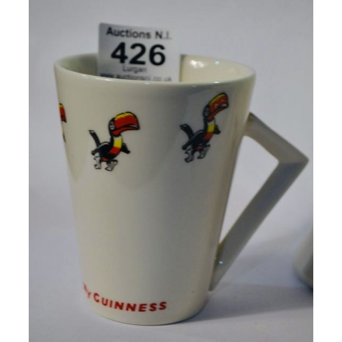 426 - Carlton Ware Running Toucan Pudding Basin + Carlton Ware Running Toucan Cup & Mug