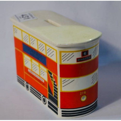 431 - Carlton Ware Guinness Extra Stout No6 London Trolley Bus Moneybox