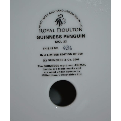 433 - Royal Doulton Draught Guinness Penguin Ltd Ed No 436/950 - Guinness Time